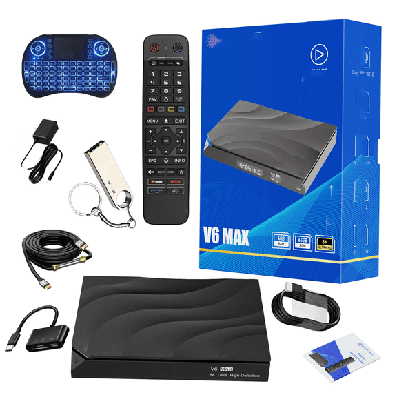 v-S-e-e V-6- M-a-x 2026 Newest Max Box Version Kit with HDMI CableWith Remote, Setup Guide & Power Adapter