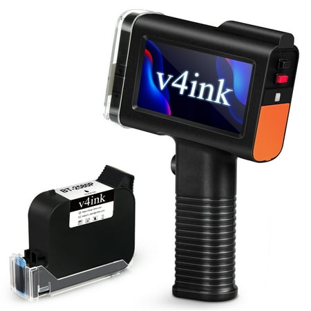 v4ink BT-HH6105B3 Portable Handheld Inkjet Printer labeler Coding Machine Print Height 0.09-0.5 inch for Barcode QRCode Text Date Logo Picture