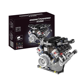 v8 Engine Model kit That Works Metal Mechanical Metal Assembly DIY Car Engine Model Kit Educational Experiment Home or Office Décor