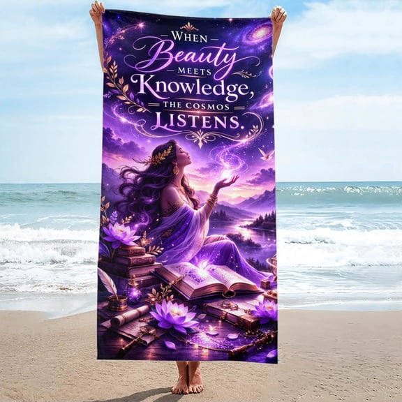vMystical Witchy Beach Towel Oversized Sand Free 27.5"x55"