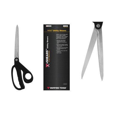 vSHEARS VT-3348 by Vampire Tools, 11.375 Inch Multi-Purpose Kitchen Shears Heavy Duty, Kitchen Scissors Stainless Steel, Sewing Scissors
