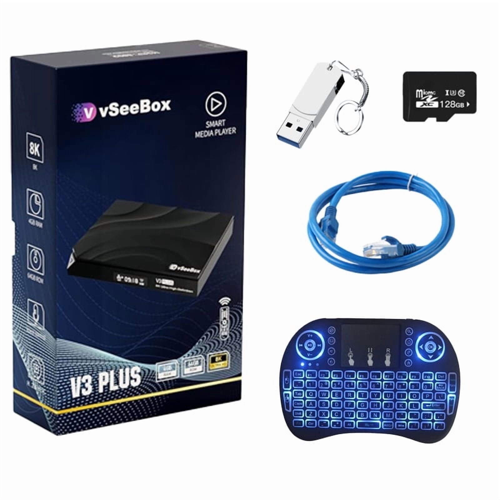 vSeeBox V3 Box Plus 64GB Storage,Ultra HD Streaming Media Player with ...
