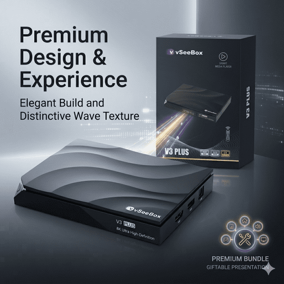vSeeBox V3 Plus Android 11 TV Box, 4GB RAM 64GB Storage