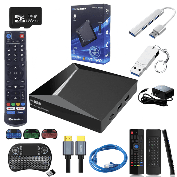 vSeeBox V5 Pro 2025 Smart Android TV Box with WiFi6, 4GB RAM &32GB Storage
