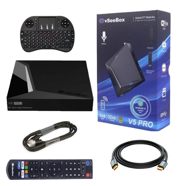 vSeeBox V5 Pro Home Streaming Box - 4GB RAM + 32GB Internal Storage ...