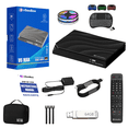 thumbnail image 1 of vSeeBox V6 Max, Android 14, 4GB 64GB Storage, Voice Control,Complete Accessory Kit (Bluetooth Voice Remote, 64GB USB Drive, HDMI Cable, TV Ambient Light, Voice Keyboard Remote, Storage Bag), 1 of 7