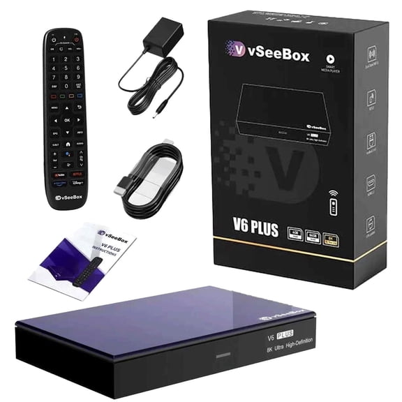 vSeeBox V6 Plus 2025 Smart Android Media Hub with WiFi 6, 4GB RAM & 64GB Storage