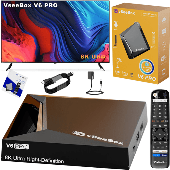 Tseserl vSeeBox V6 Pro 2026 TV Box 8K UHD