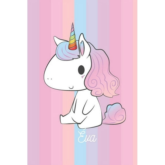 Ãva: Calepin - Cadeau D'anniversaire Personnel De Licorne Pour Les Enfants Et Les Ãcolières, (Paperback)