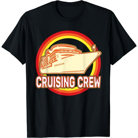 vacay cruise cruising crew men funny retro cruising crew T-Shirt Black Medium