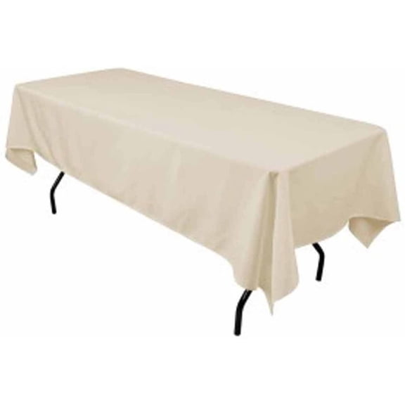valentina textile inc, Polyester Rectangular Tablecloth 60"x108" by valentina textile inc (Beige)