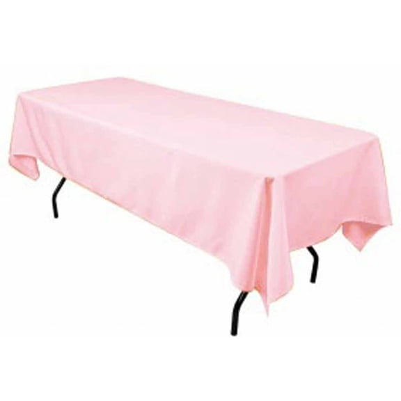 valentina textile inc, Polyester Rectangular Tablecloth 60"x108" by valentina textile inc (Light Pink)