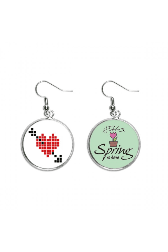 valentine's arror pierce via heart decoration dangle season sp earring jewelry