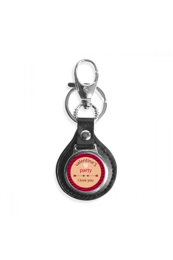 valentine's party i love you arrows heart key link chain keyholder finder hook metal