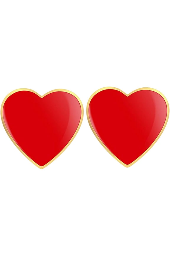 valentines Day Heart Brooch Pins Enamel Small Heart Shaped Decorative Badge for Women Clothing Jackets and Backpack Accessories 2 Pcs