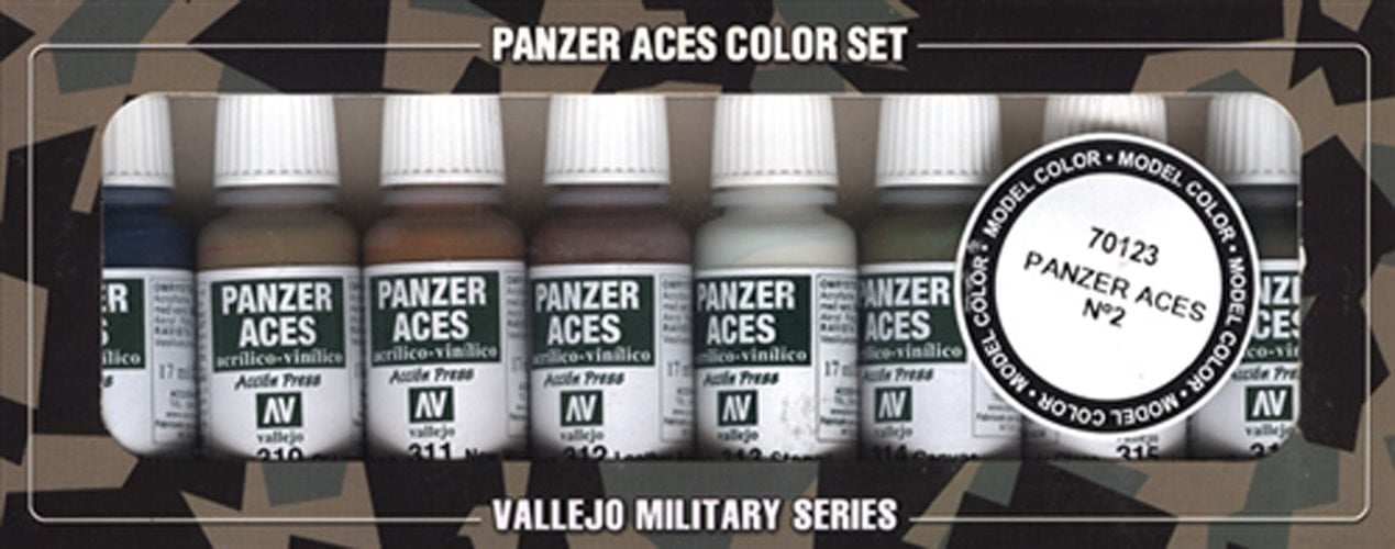Vallejo Panzer Aces Acrylic Paint - 17ml Bottle, Water-Based For Model Tanks & Figures