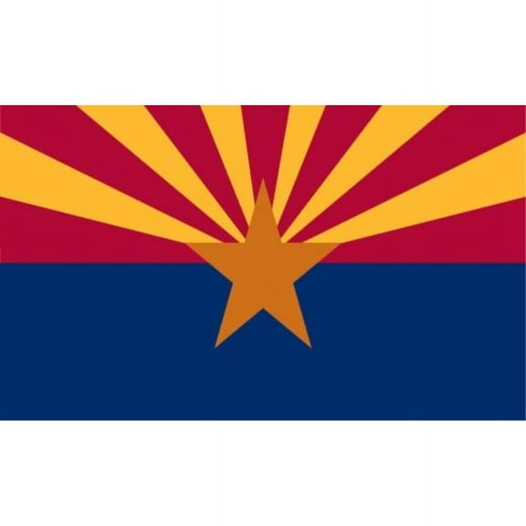 valley forge flag 5-foot by 8-foot nylon arizona state flag with canvas header and grommets