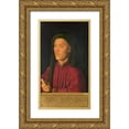 thumbnail image 1 of van Eyck, Jan 10x14 Gold Ornate Wood Framed with Double Matting Museum Art Print Titled - Leal Souvenir, 1 of 4