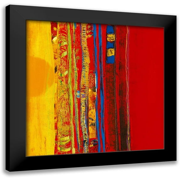 van Ginkel, Marjolijn 20x20 Black Modern Framed Museum Art Print Titled - Abstrakt II