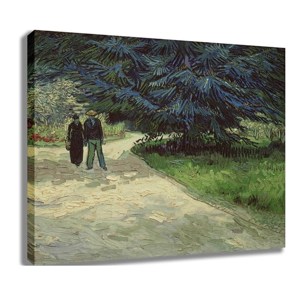 van Gogh "Couple in the Park" (1888) Canvas Print