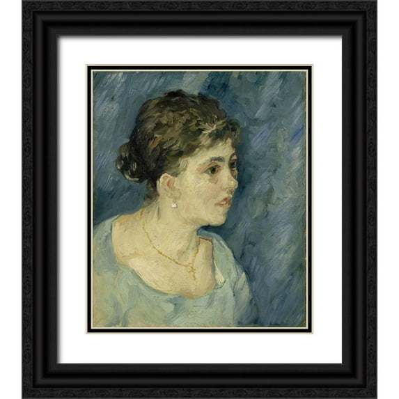 van Gogh, Vincent 12x14 Black Ornate Wood Framed with Double Matting Museum Art Print Titled - Portrait of a prostitute