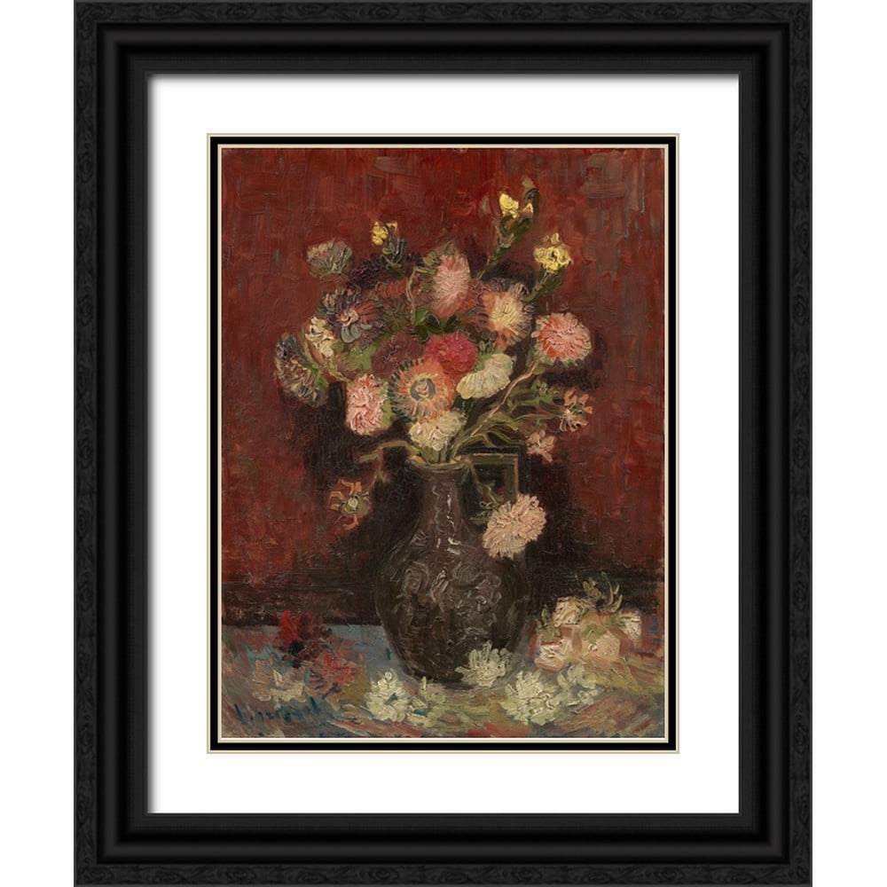 van Gogh, Vincent 12x14 Black Ornate Wood Framed with Double Matting ...