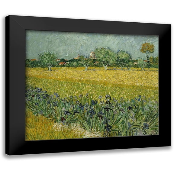 van Gogh, Vincent 13x12 Black Modern Framed Museum Art Print Titled - Field with flowers near Arles