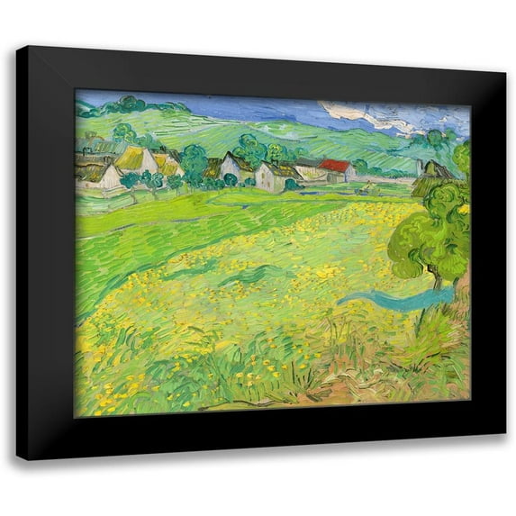 van Gogh, Vincent 13x12 Black Modern Framed Museum Art Print Titled - View of Vessenots Near Auvers