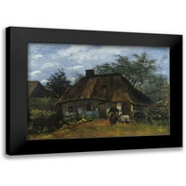 van Gogh, Vincent 14x11 Black Modern Framed Museum Art Print Titled - Farmhouse in Nuenen