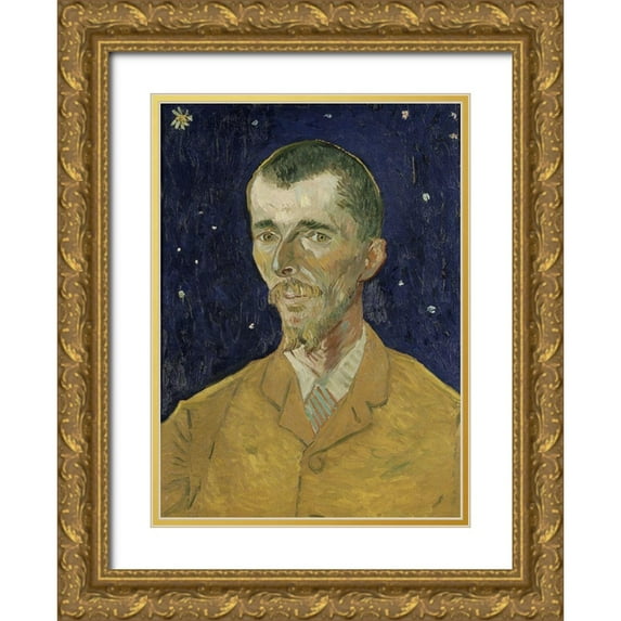 van Gogh, Vincent 14x18 Gold Ornate Wood Framed with Double Matting Museum Art Print Titled - Eugene Boch