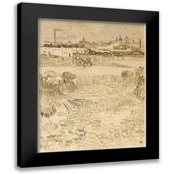 van Gogh, Vincent 15x18 Black Modern Framed Museum Art Print Titled - Arles: View from the Wheatfields