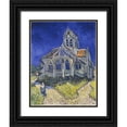 thumbnail image 1 of van Gogh, Vincent 15x18 Black Ornate Wood Framed with Double Matting Museum Art Print Titled - The church in Auvers-sur-Oise, view from the Chevet, 1 of 4