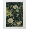 thumbnail image 1 of van Gogh, Vincent 24x32 White Modern Wood Framed Museum Art Print Titled - Roses, 1 of 4