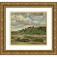 thumbnail image 1 of van Gogh, Vincent 28x26 Gold Ornate Wood Framed with Double Matting Museum Art Print Titled - The hill of Montmartre with stone quarry, 1 of 4