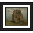 thumbnail image 1 of van Gogh, Vincent 31x26 Black Ornate Wood Framed with Double Matting Museum Art Print Titled - The old church tower at Nuenen, 1 of 4