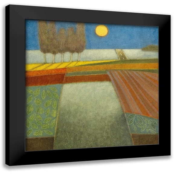 van Hoek, Rob 12x12 Black Modern Framed Museum Art Print Titled - Evening Shadows II