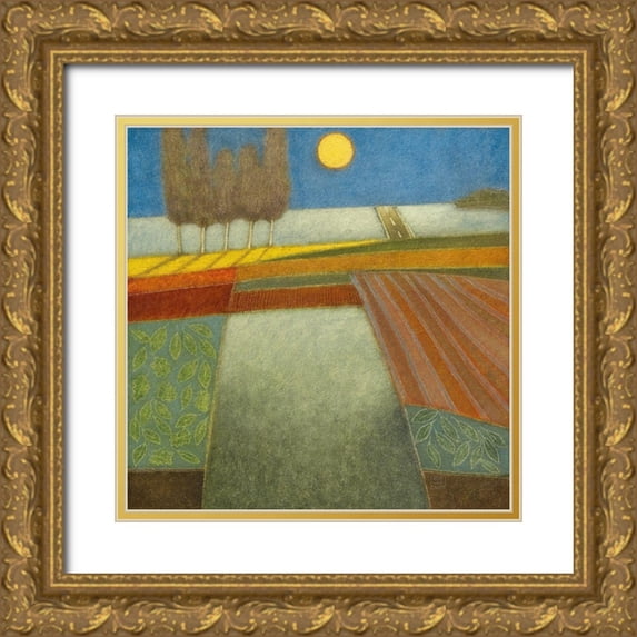 van Hoek, Rob 12x12 Gold Ornate Wood Framed with Double Matting Museum Art Print Titled - Evening Shadows II