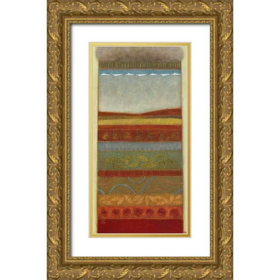 van Hoek, Rob 14x24 Gold Ornate Wood Framed with Double Matting Museum Art Print Titled - Autumn Song II