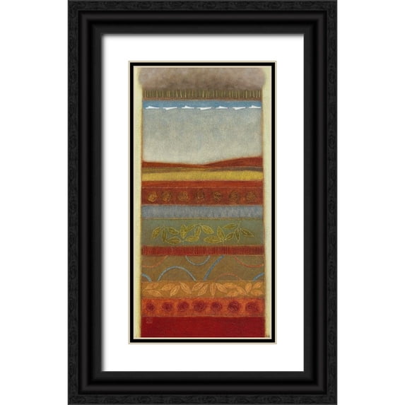 van Hoek, Rob 18x32 Black Ornate Wood Framed with Double Matting Museum Art Print Titled - Autumn Song II