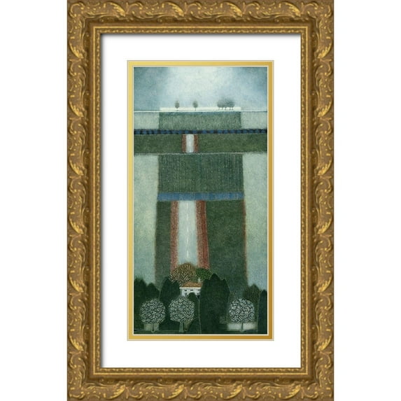 van Hoek, Rob 9x14 Gold Ornate Wood Framed with Double Matting Museum Art Print Titled - And we re all going somewhere