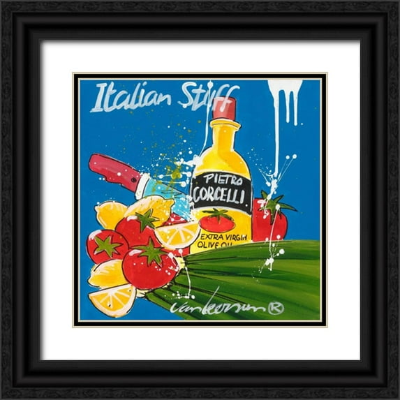 van Leersum, El 12x12 Black Ornate Wood Framed with Double Matting Museum Art Print Titled - Italian stuff