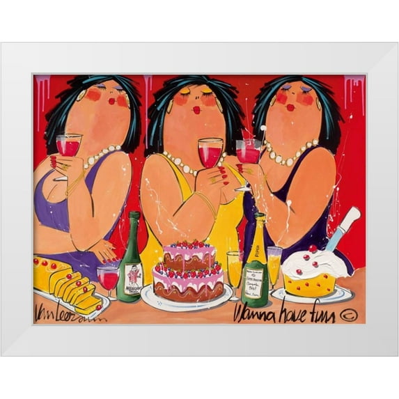 van Leersum, El 18x15 White Modern Wood Framed Museum Art Print Titled - Wanna have Fun