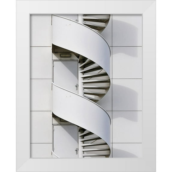 van Maastricht, Henk 20x24 White Modern Wood Framed Museum Art Print Titled - Fire Escape