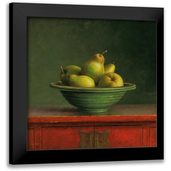 van Riswick, Jos 15x15 Black Modern Framed Museum Art Print Titled - Pears