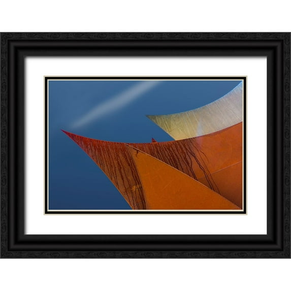 van Son, Greetje 24x17 Black Ornate Wood Framed with Double Matting Museum Art Print Titled - Whimsical Points