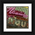thumbnail image 1 of van Sprengel, Didier 26x26 Black Ornate Wood Framed with Double Matting Museum Art Print Titled - Flamingo Liquor s, 1 of 4