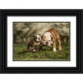 thumbnail image 1 of van den, Gert 14x11 Black Ornate Wood Framed with Double Matting Museum Art Print Titled - Busy With A Stick, 1 of 4