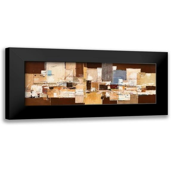 van der Werf, Ron 24x11 Black Modern Framed Museum Art Print Titled - Abstract Harmony VIII