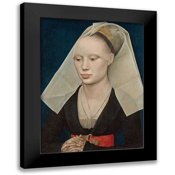 van der Weyden, Rogier 19x24 Black Modern Framed Museum Art Print Titled - Portrait of a Lady