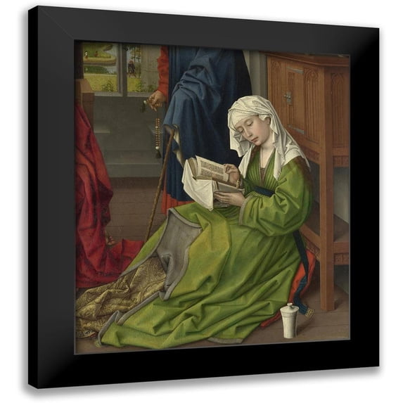 van der Weyden, Rogier 20x23 Black Modern Framed Museum Art Print Titled - The Magdalen Reading